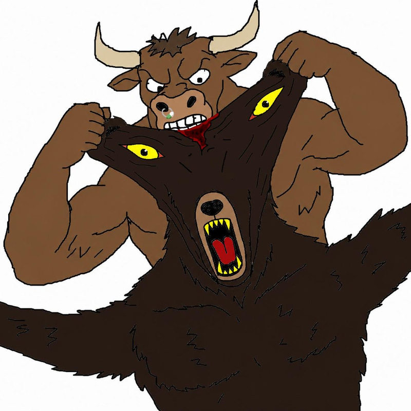 THE BULL RAPES THE BEAR logo