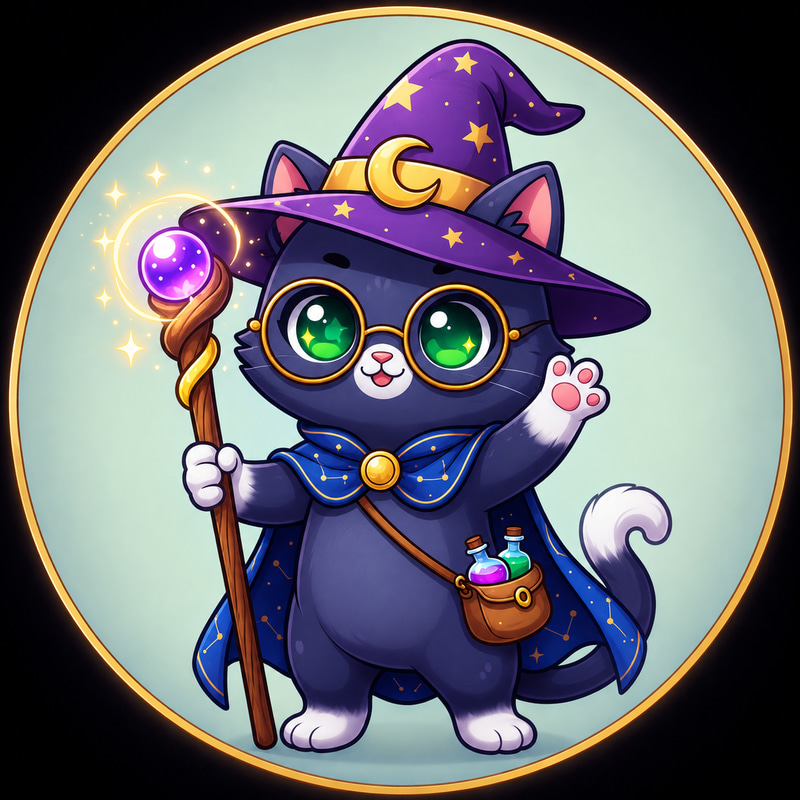 The Wizard Cat logo