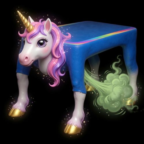 Farting Unicorn Table logo