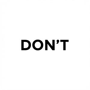 DON'T logo