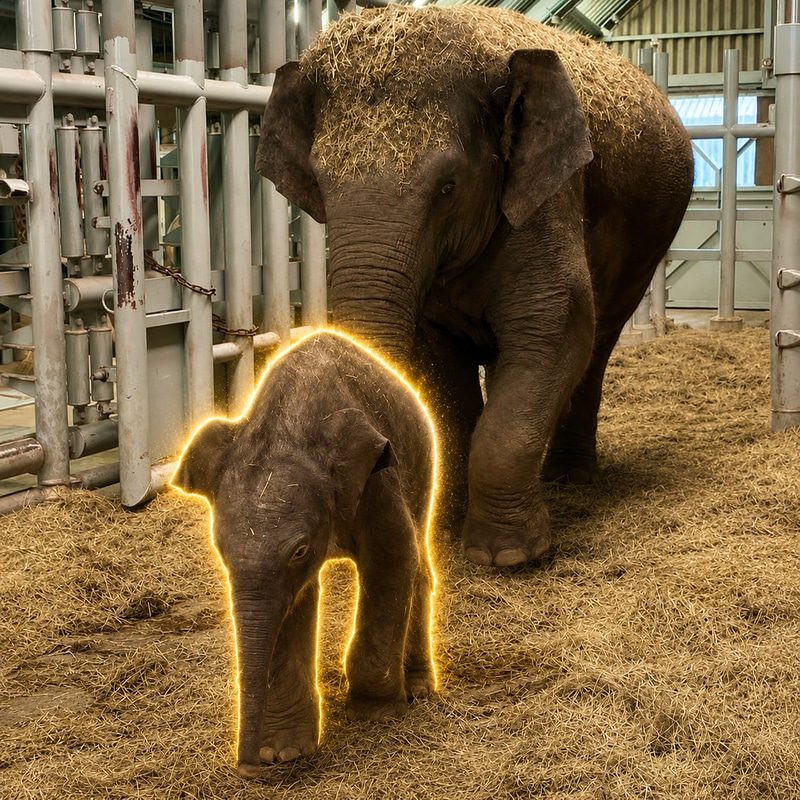 The Newborn Elephant logo