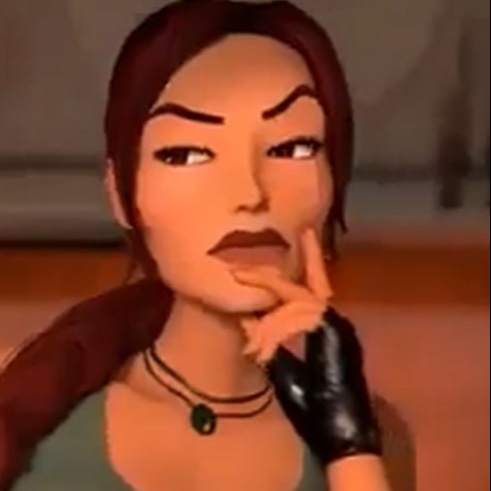 Lara Croft Thinking logo