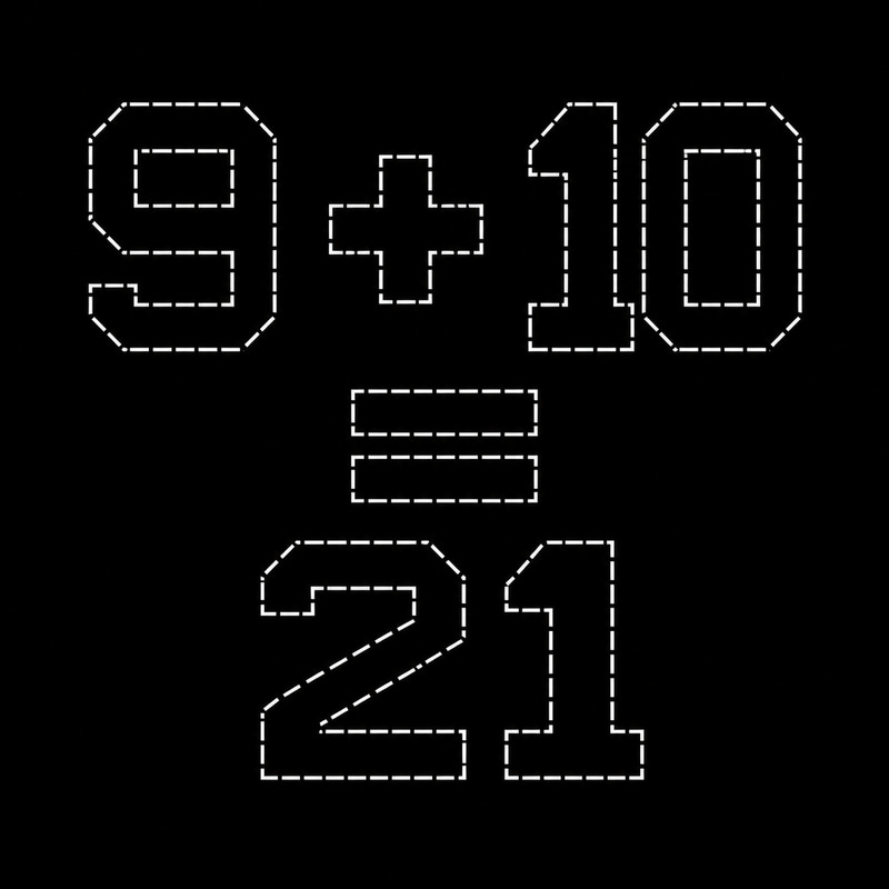 9+10=21