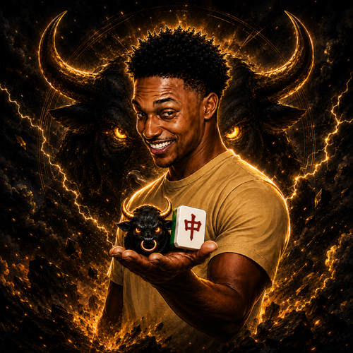 Black Bull Mode 🐂🀄️ logo