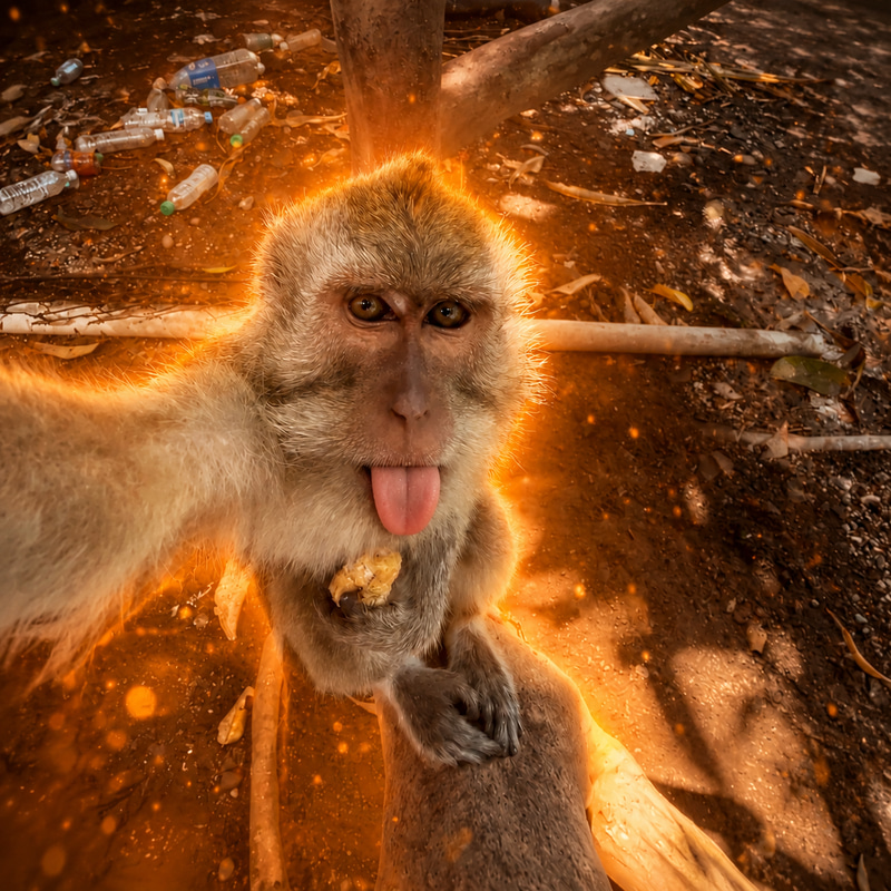 Nyunyut The Selfie Monkey logo