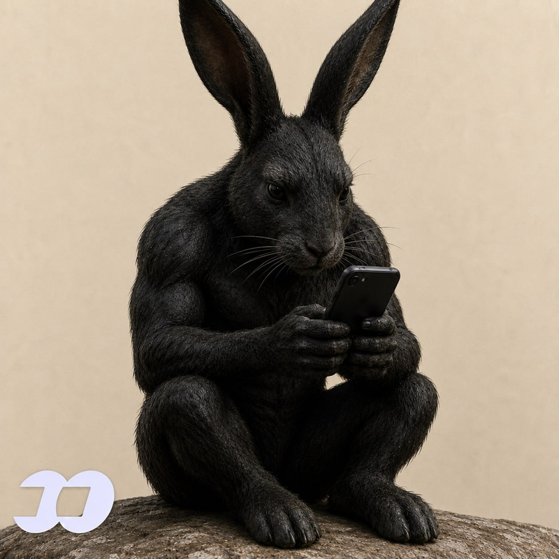 Black Fomo Bunny logo