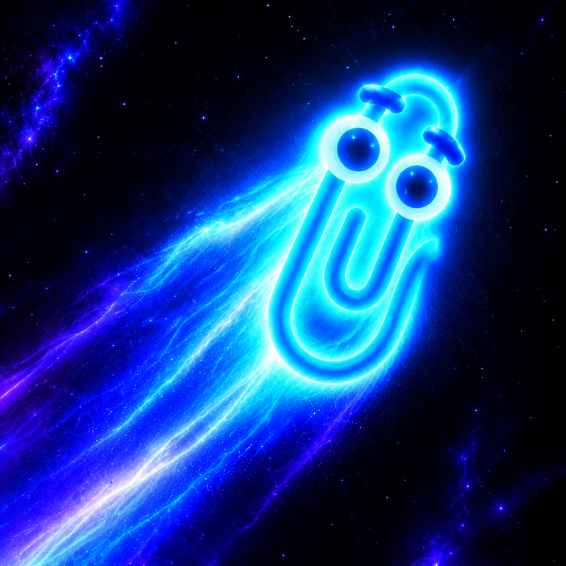 Clippy Accelerationism logo